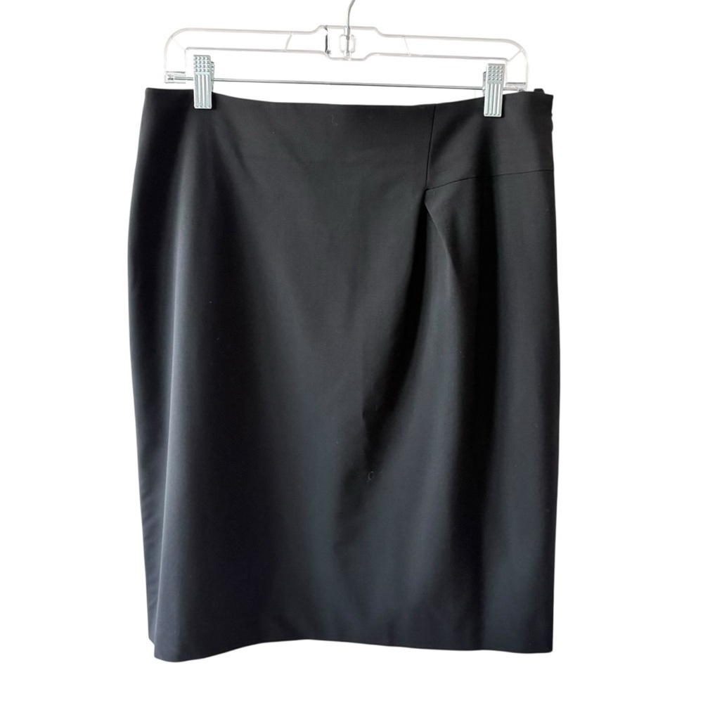 Brooks Brothers Black Wool Pencil Skirt